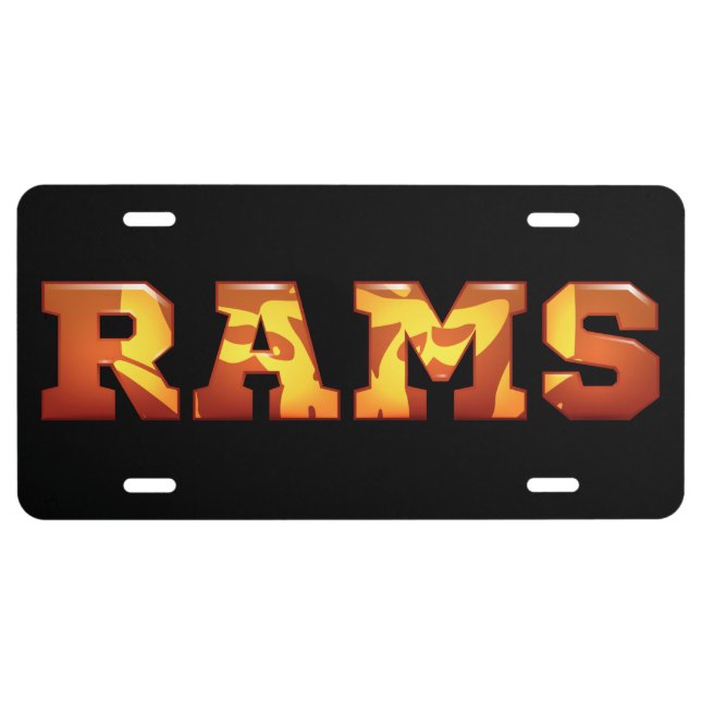 Rockford Rams License Plate (Front)