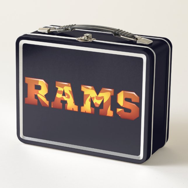 Rockford Rams Metal Lunch Box (Front)