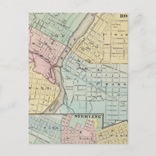 Rockford, Sterling and Rock Falls Postcard (Front)