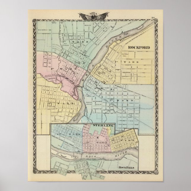 Rockford, Sterling and Rock Falls Poster (Front)