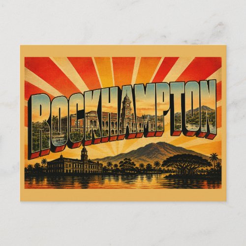 Rockhampton Queensland Heritage River City Vintage Postcard