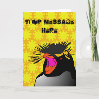 RockHopper Head Greetings Card (customisable)