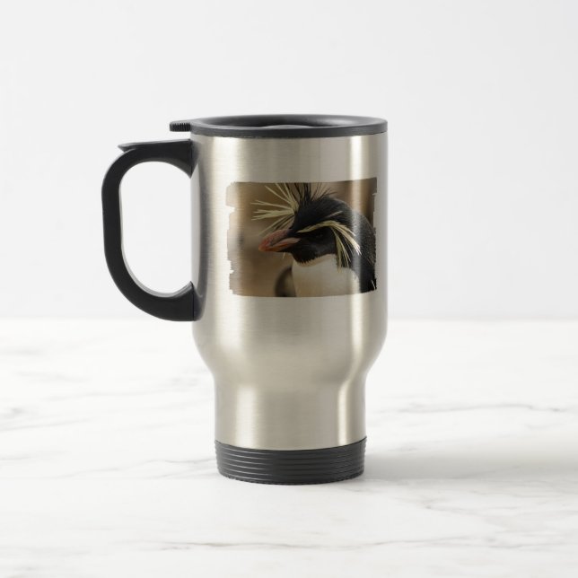 Rockhopper Penguin Travel Mug (Left)