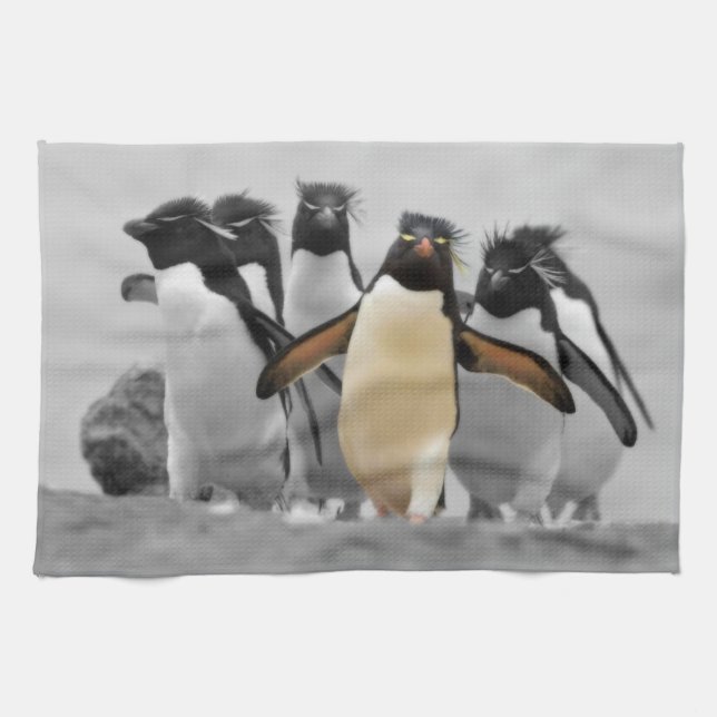 Rockhopper Penguins Towel (Horizontal)