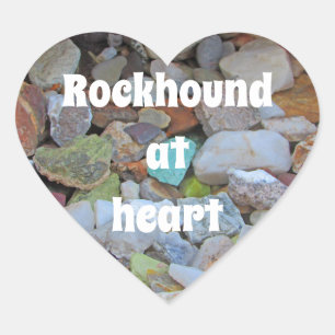 Rockhound at Heart Colorful Rock Collector Heart Sticker
