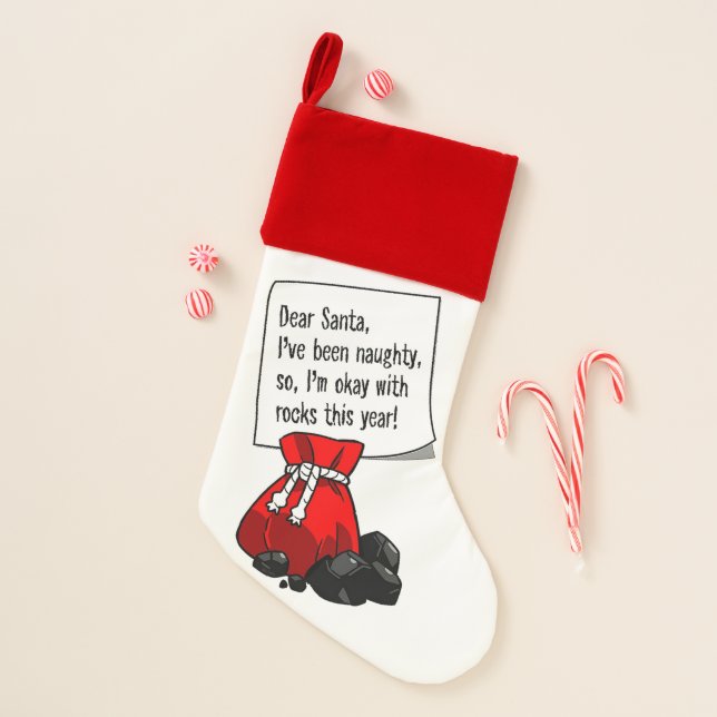 Rockhound, Geologist Naughty Christmas Stocking (Front)