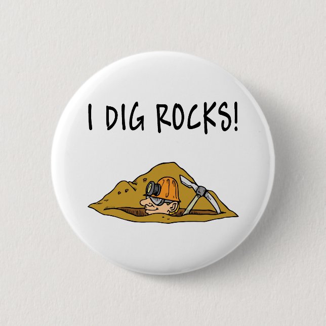 Rockhound Gift Item Pinback Button (Front)