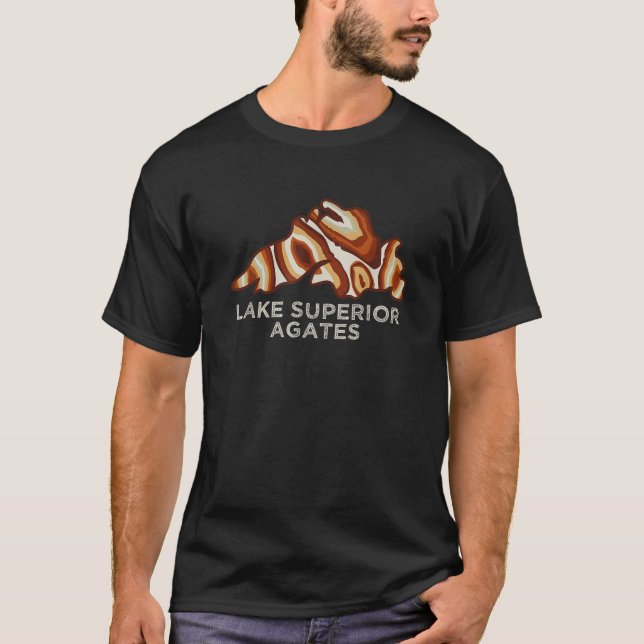 Rockhound Lake Superior Agates Rock Collector Agat T-Shirt (Front)