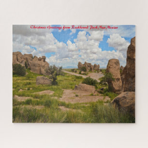 Rockhound Park New Mexico.Christmas Greetings Jigsaw Puzzle