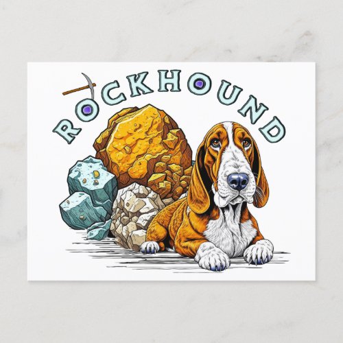Rockhound Pun Postcard