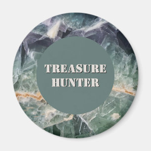 Rockhound Treasure Hunter Purple Abstract Gem Magnet