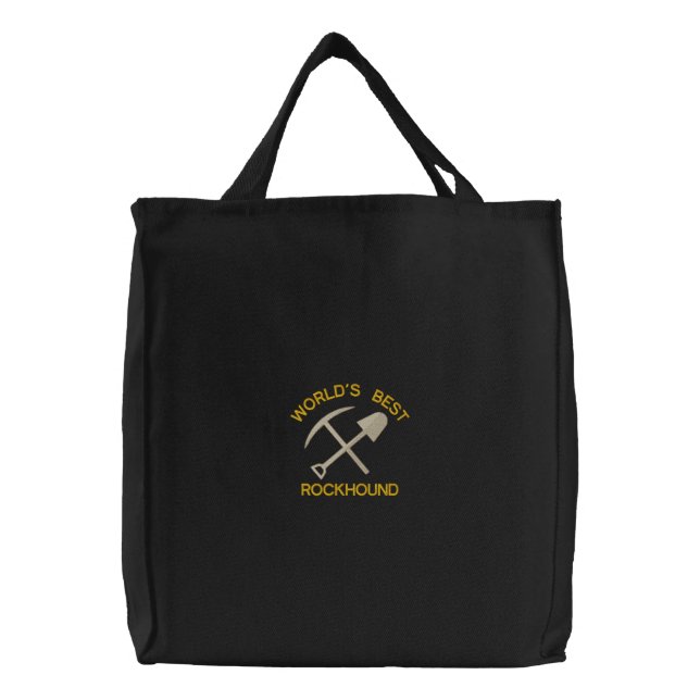 Rockhound "World's Best Rockhound" Embroidered Bag (Front)