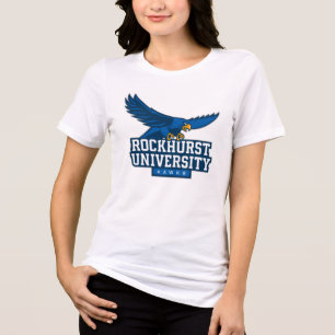 Rockhurst University Flying Hawk Mascot Wordmark 9 Tri-Blend Shirt