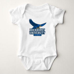 Rockhurst University Flying Hawk Mascot Wordmark Baby Bodysuit