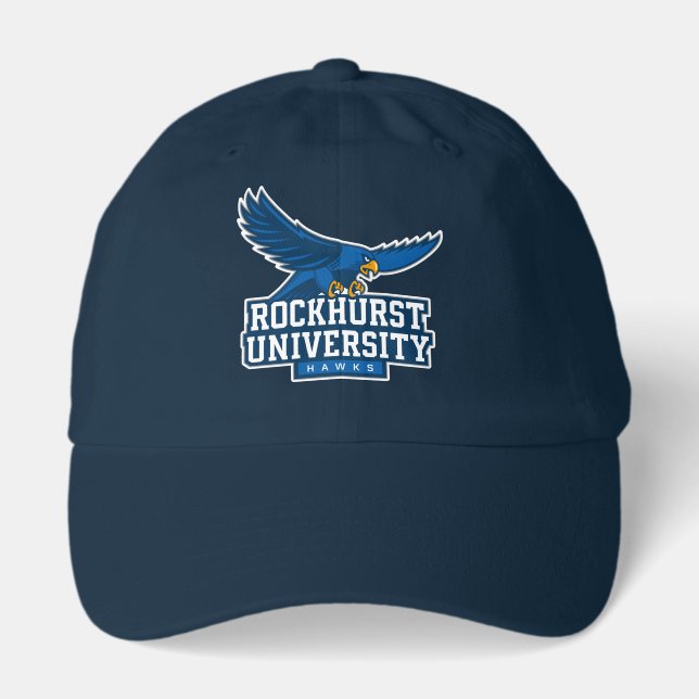 Rockhurst University Flying Hawk Mascot Wordmark Hat (Front)