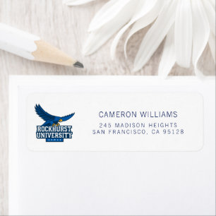 Rockhurst University Flying Hawk Mascot Wordmark Label