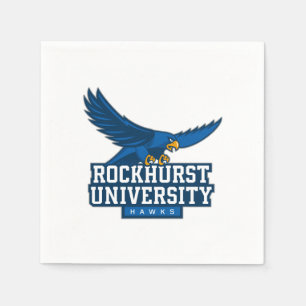 Rockhurst University Flying Hawk Mascot Wordmark Napkins