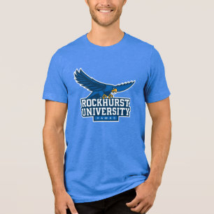 Rockhurst University Flying Hawk Mascot Wordmark Tri-Blend Shirt