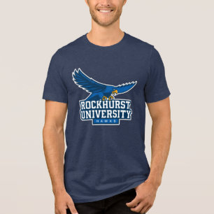 Rockhurst University Flying Hawk Mascot Wordmark Tri-Blend Shirt