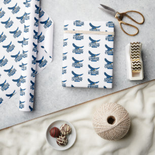 Rockhurst University Flying Hawk Mascot Wordmark Wrapping Paper