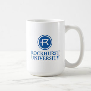 Rockhurst University Horizontal Wordmark Circle Coffee Mug