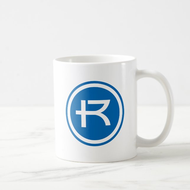 Rockhurst University Horizontal Wordmark Circle Coffee Mug (Right)