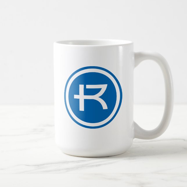 Rockhurst University Horizontal Wordmark Circle Coffee Mug (Right)