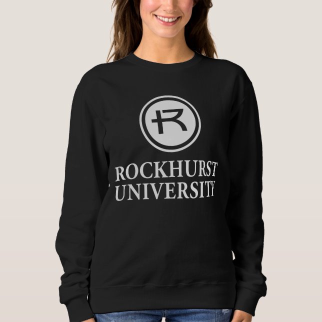 Rockhurst University Horizontal Wordmark Circle Sweatshirt (Front)
