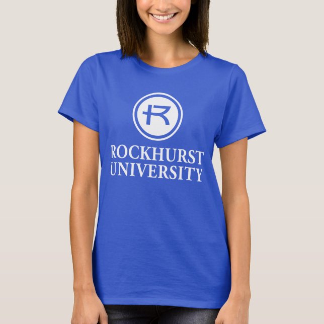 Rockhurst University Horizontal Wordmark Circle T-Shirt (Front)