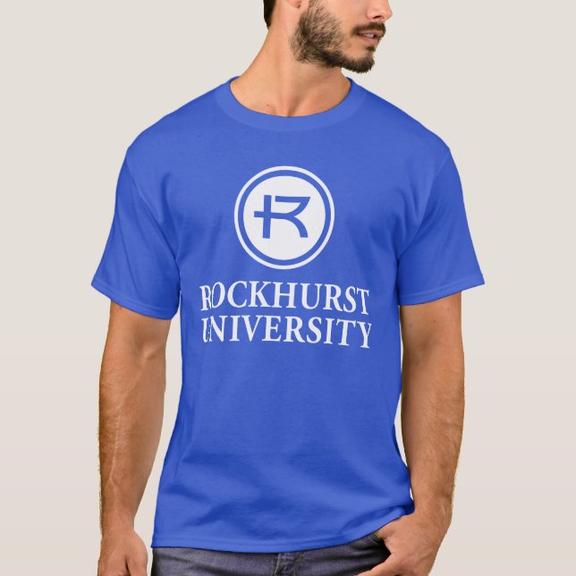 Rockhurst University Horizontal Wordmark Circle T-Shirt (Front)