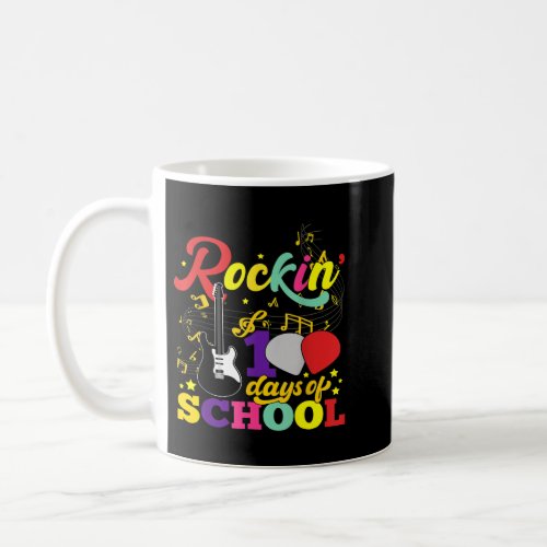 Rockin 100 Days Of School Guitar Student Music Tea Coffee Mug