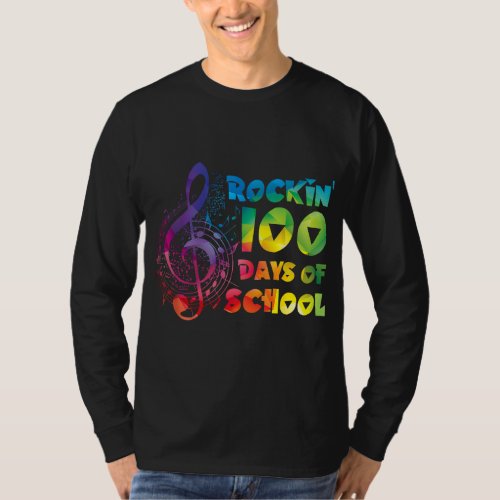Rockin 100 Days Of School Music Key T_Shirt