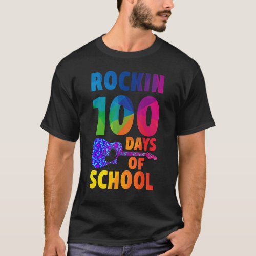 Rockin 100 Days Of School Music Teacher T_Shirt