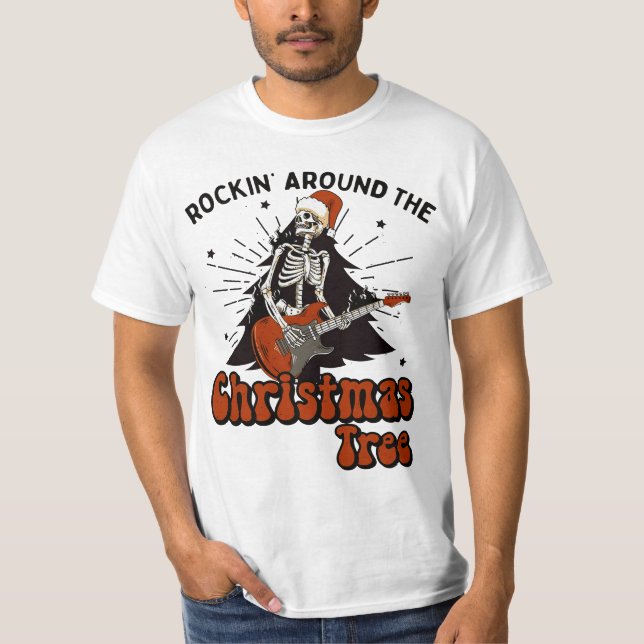 Rockin Around Christmas Tree, Christmas Sweater, C T-Shirt (Front)