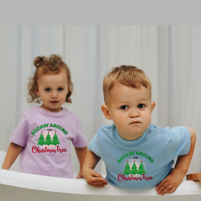 Rockin' Around The Christmas Tree Baby T-Shirt (Creator Uploaded)