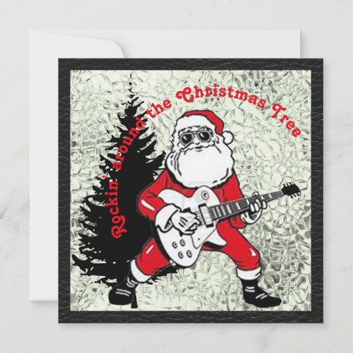Rockin Around the Christmas Tree Flat Card