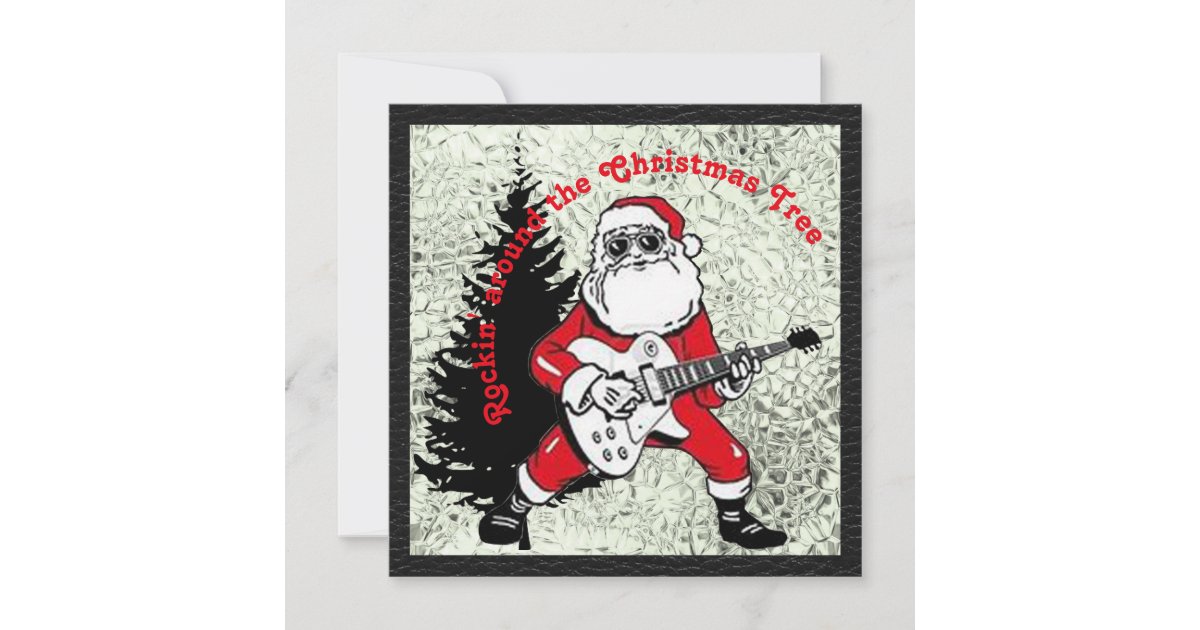 Rockin' Around the Christmas Tree Flat Card | Zazzle