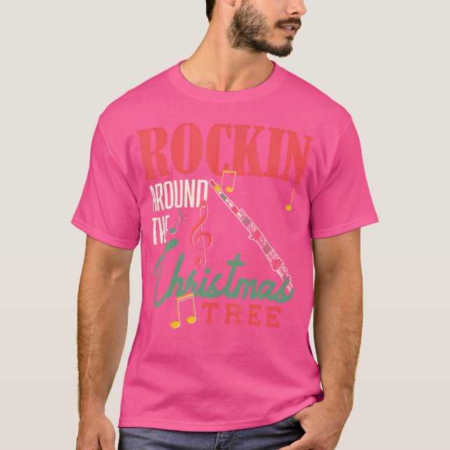 Rockin Around The Christmas Tree Flute T-Shirt (Front)