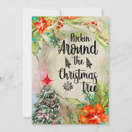 Rockin' Around the Christmas Tree Greeting Card