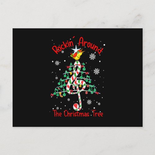 Rockin Around The Christmas Tree Music Note Music Postcard