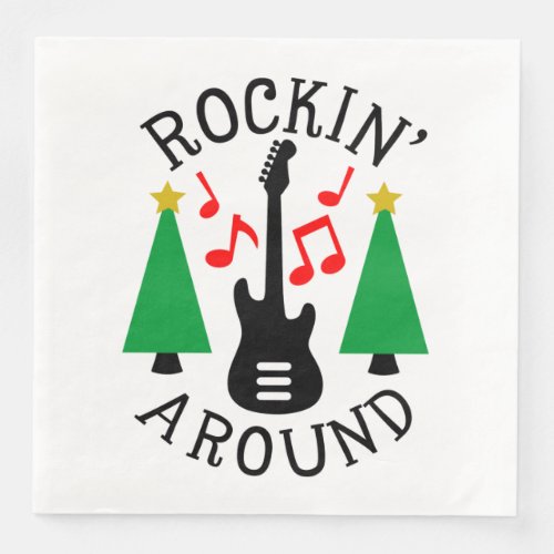 Rockin Around the Christmas Tree Paper Dinner Napkins