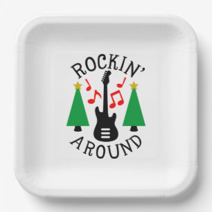 Rockin' Around the Christmas Tree Paper Plates