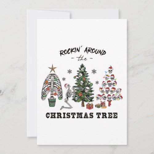 Rockin Around The Christmas Tree Thank You Card