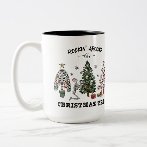 Rockin Around The Christmas Tree Two_Tone Coffee Mug