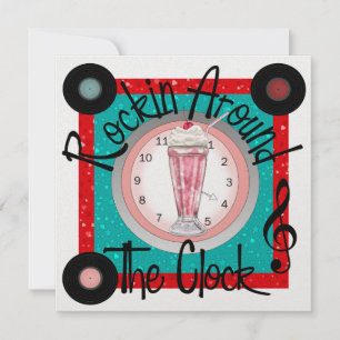 Rockin' Around the Clock Party - SRF Invitation