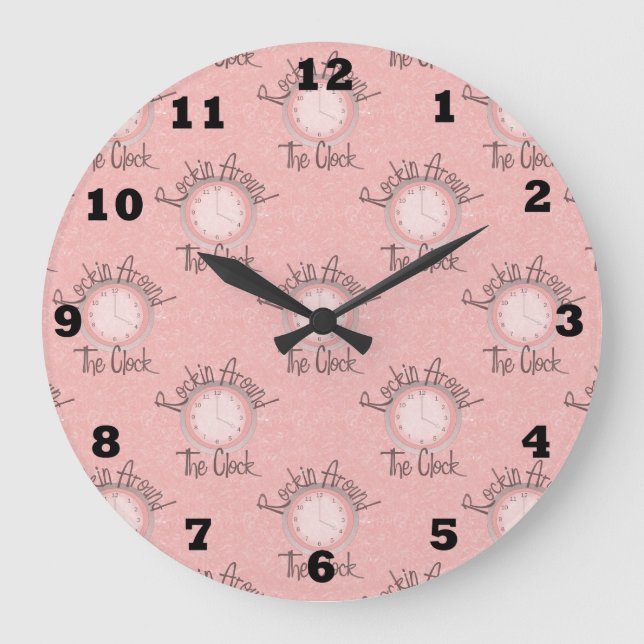 Rockin' Around The Clock Wall Clock (Front)
