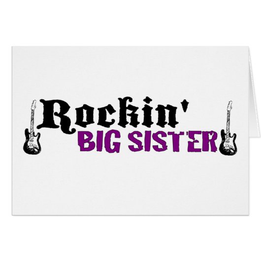 Rockin Big Sister Cards (Front Horizontal)