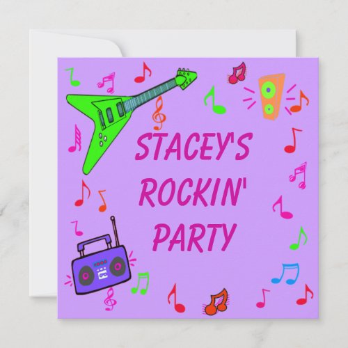Rockin' Birthday Invite