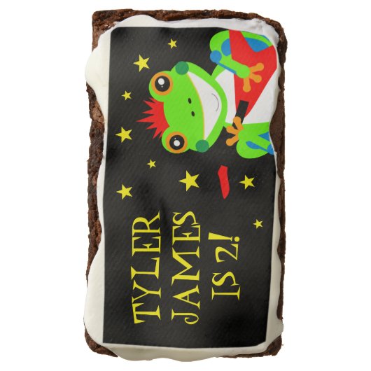 Rockin' Birthday Tree Frog with Red Guitar Brownie (Rotated)