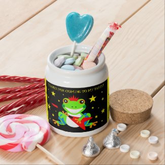 Rockin' Birthday Tree Frog with Red Guitar